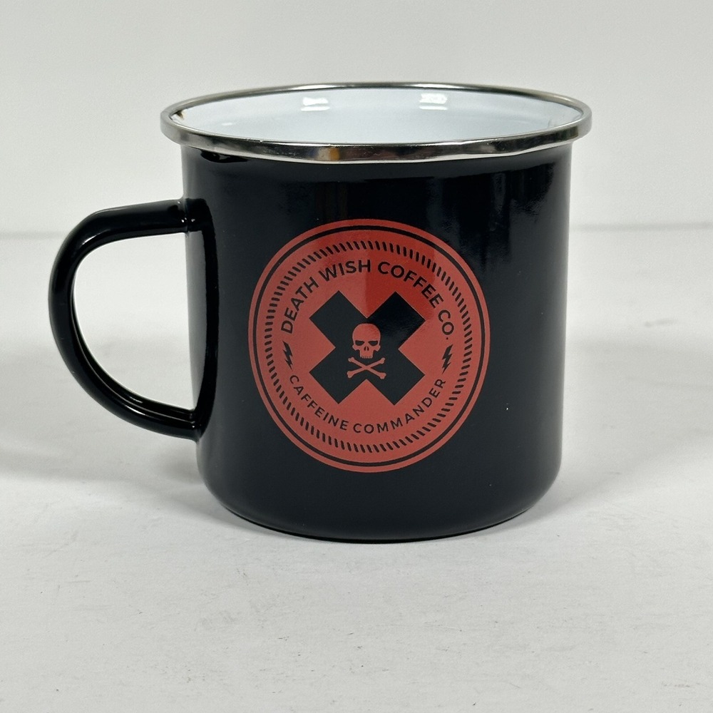 Death Wish Coffee‎ Co. SURVIVAL KIT Metal Mug Cup VERY RARE! Fast Shipping